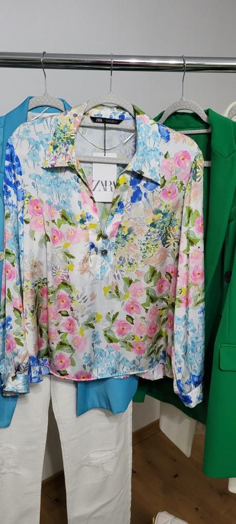 Saténový top zara, zara,m