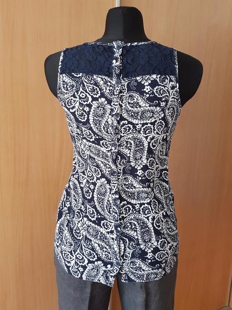 Viskózový top s čipkou jennifer taylor s/m, m