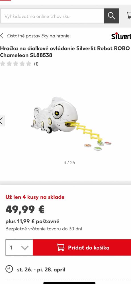 Roboticky chameleón pre deti, 