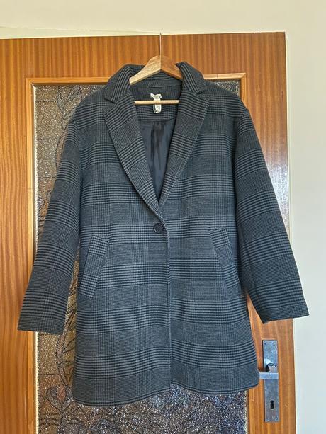 Sivý kabát, pull&bear,xs