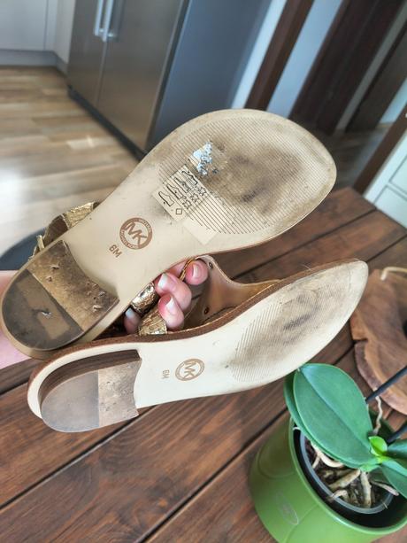 Michael kors kožené zlaté sandále 36, michael kors,36
