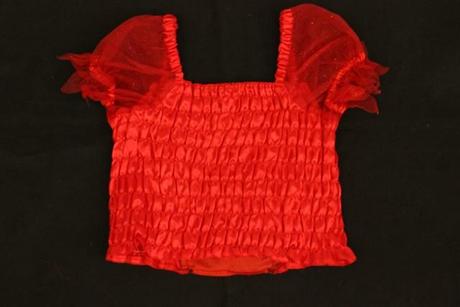 Červený top so sukňou, veľ. 8-10 r. a, 