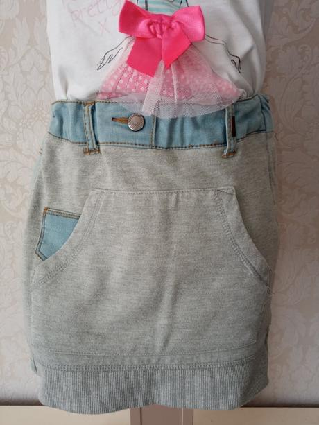 Dievčenská sivo-modrá sukňa coccodrillo, coccodrillo,122