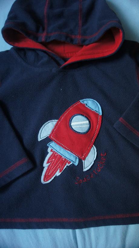 Flisová mikina s kapucňou raketa, 86