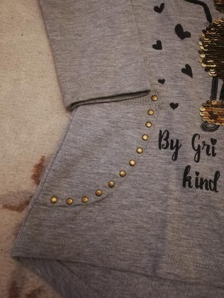 Predľžené tričko/tunika by-gri, 110