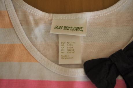 Dievčenské letné tričko, h&m,134