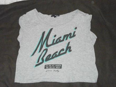 Svetlošedý croptop s potlačou, tally weijl,s