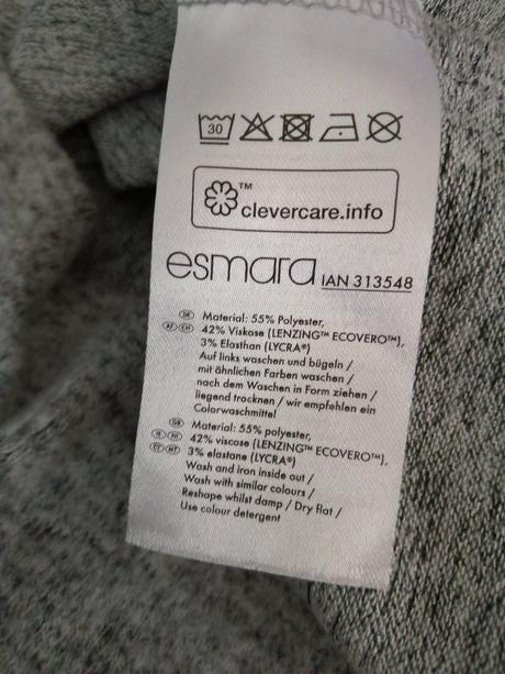 Sivé teplejšie šaty, esmara,s