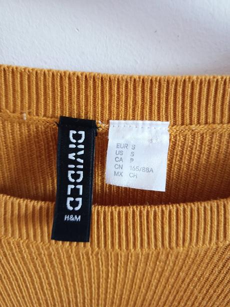 Horčicový svetrík h&m, h&m,s