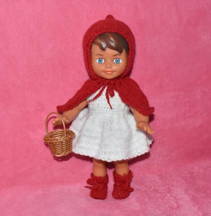 Gumotex retro bábika lenka ako červená čiapočka, 