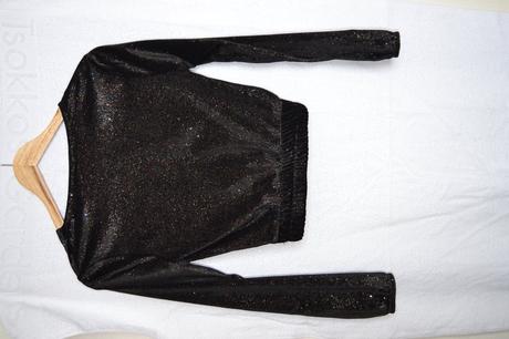 Terranova  crop top s dlhým rukávom trblietavý, terranova,s