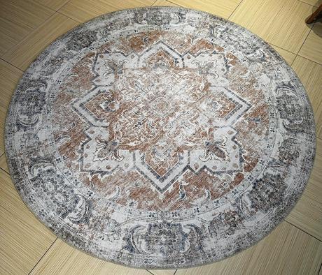 Dizajnový koberec okrúhly 200x200x1cm-protišmikovy, 