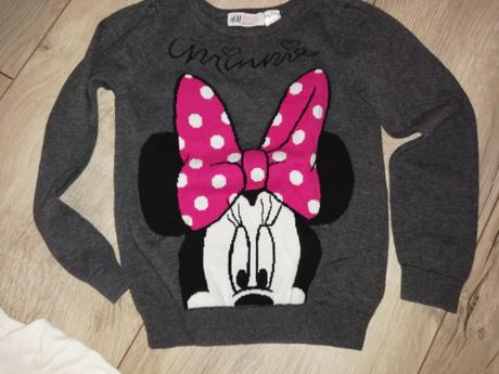 Pulovrík minnie 110 - 116, h&m,110