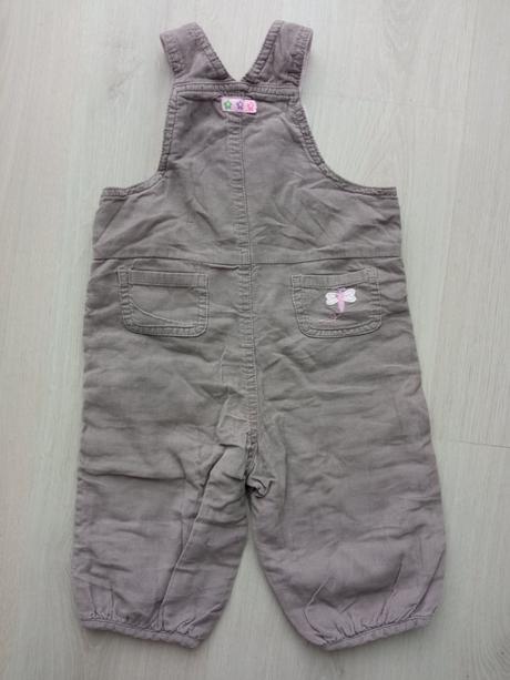 Sivé podšité menčestrové nohavice s trakmi (86), cherokee,86