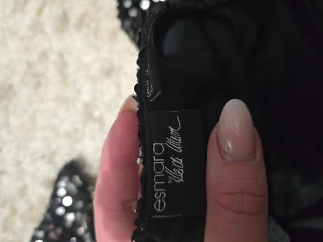 Čierne flitrované šaty, esmara,s