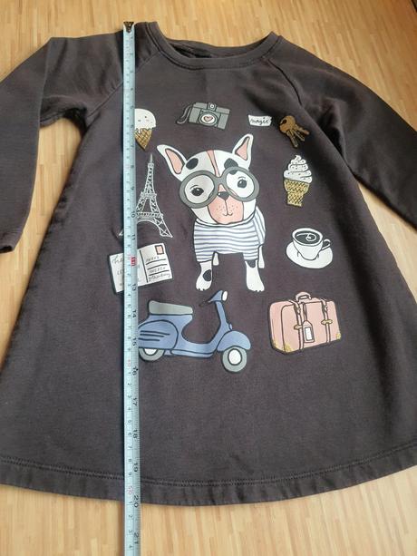 Teplakove saty - tunika s eiffelovkou, lindex,98