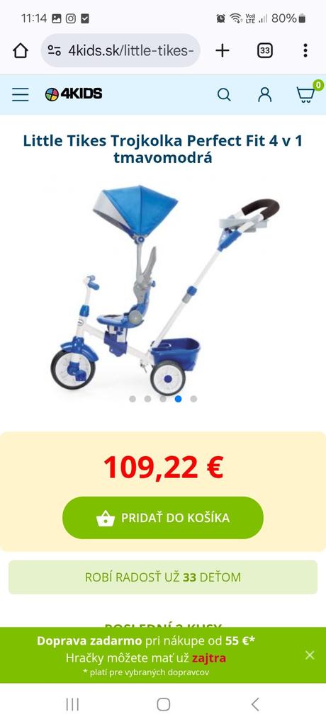 Trojkolka 4 v 1, little tikes