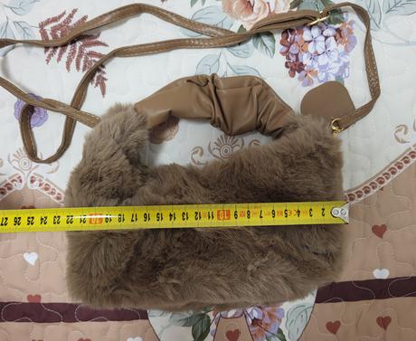 Kožušinková kabelka - hnedá, 