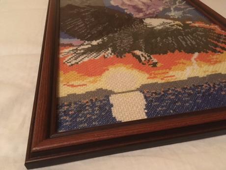 Vyšívaný obraz - orol,