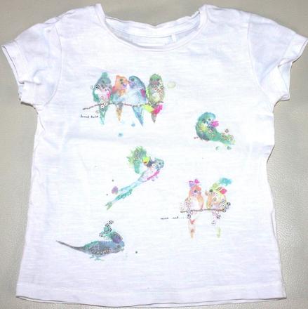 80 next tricko s papagajmi,9-12 mes., next,80