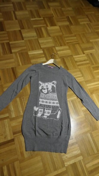 Incity nadherne svetrikove saty s medvedom m/l, m