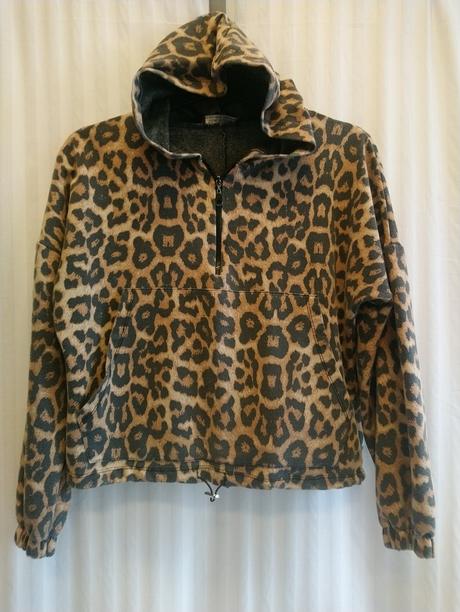 Crop tigrovaná mikina klokanka, favori, l, l