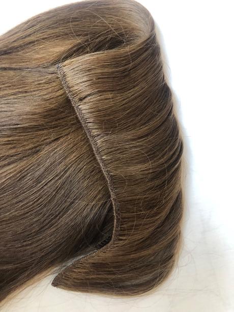 Ľudské vlasy na predĺženie našitím,