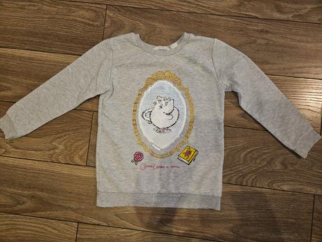 Mikina z rozpravky kraska a zviera s meniacim obra, h&m,122