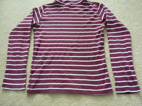 Rolák fialový pásikový, h&m,146