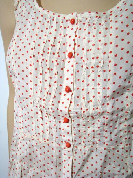 Bodkovaná krémová blúzka, h&m,42