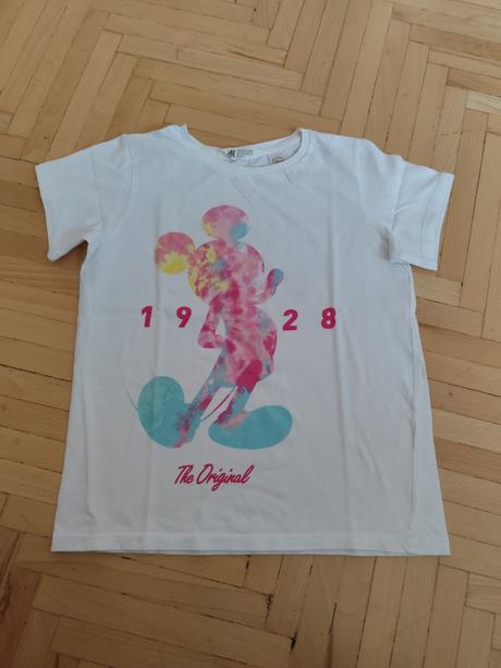 Tričko mickey mouse 146/153, h&m,146