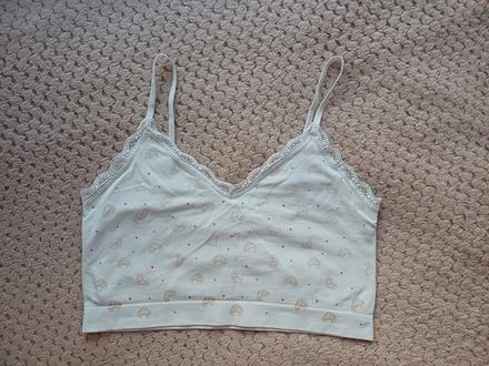 Pyžamový top/top na doma s croissantmi, primark,m
