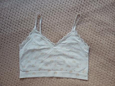Pyžamový top/top na doma s croissantmi, primark,m