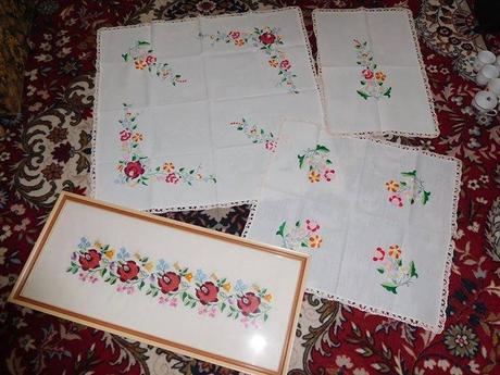 Obrus vyšívaný obraz, 