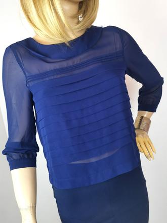 Monky - modrá cool blúzka, xs