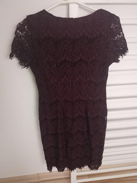 Čipkované šaty tmavofialové, f&f,s