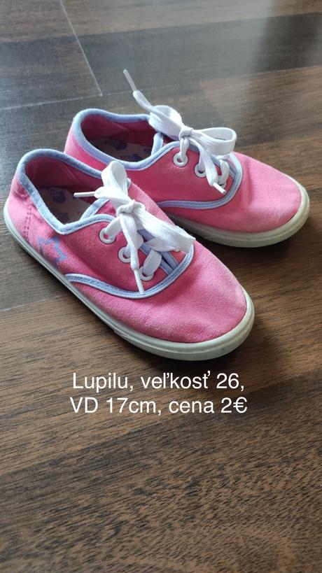 Tenisky - plátenky, lupilu,26