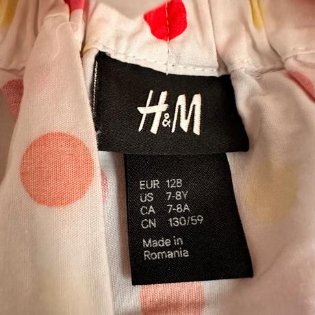 Ľahká bodkovaná sukňa, h&m,128