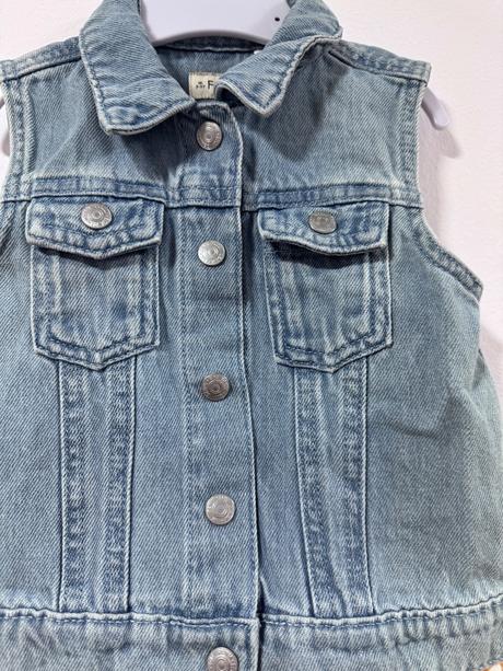 Dievčenský letný set šaty + rifľová vesta, f&f,98