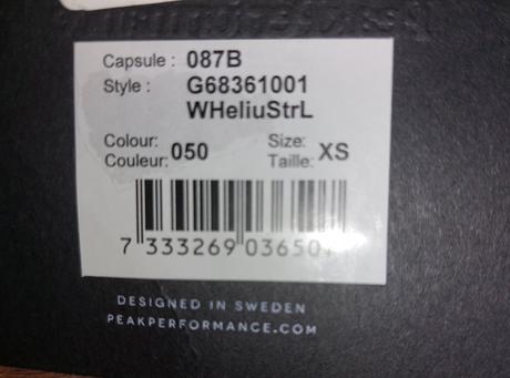 Peak performance bunda xs, xs