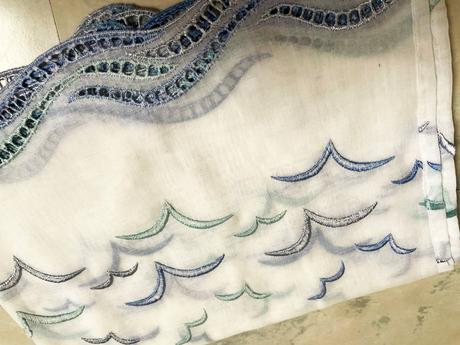 Batistová vitrážka na okno,