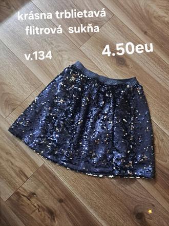 Krásna flitrová sukňa, 134