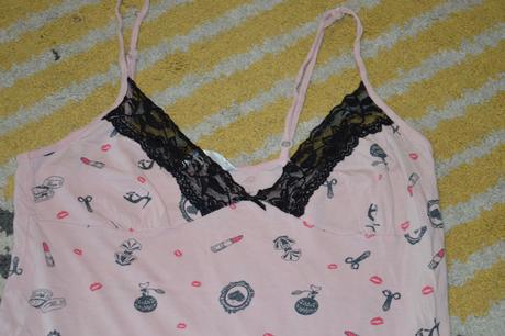 Ružová nočná košela, f&f,s