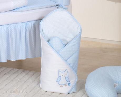 Spevnená zavinovačka s výšivkou ušatých sovičiek ,