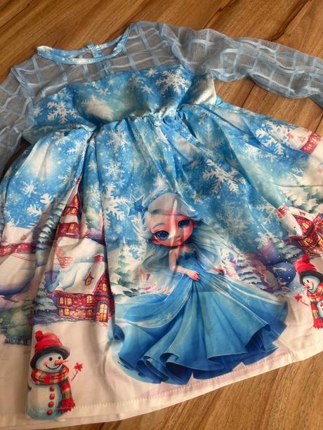 Šaty frozen vianocne, 110 / 116 / 122 / 128