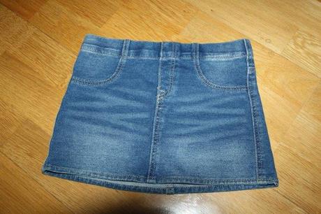 Elastická sukňa s dizajnom rifloviny, h&m,122