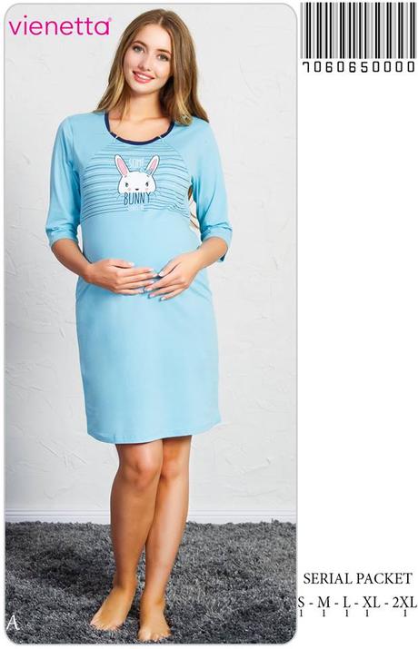 Materská nočná košeľa na kojenie bavlnená, vienetta secret,l - xxxl