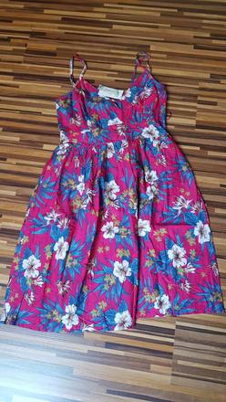 Letné kvetove šaty, papaya,l