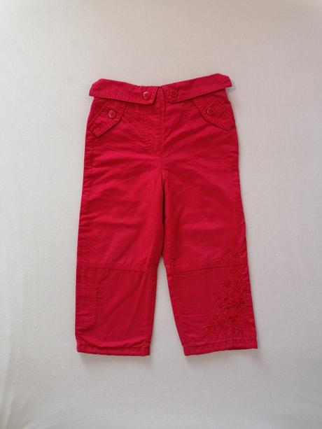 Podšite nohavice cervene s kvetmi, adams,92