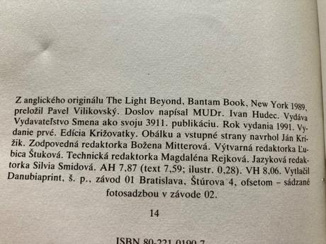 Svetlo na druhom brehu raymond a. moody (1991), 